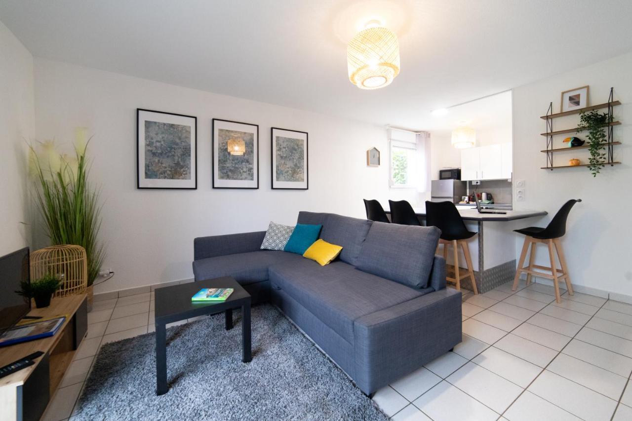 My Cozy Flat Blagnac - T2 - Free Parking - Terrasse - Jardin Apartment Luaran gambar